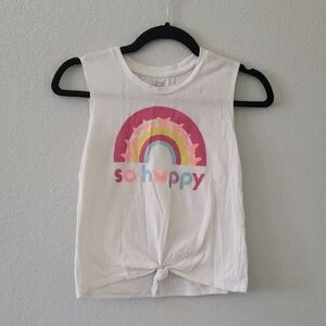 Wonder Nation White and Pink Rainbow Tank Top